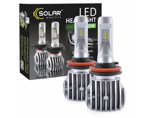 Автолампа SOLAR H11 CANBUS 12/24V 6500K 6000Lm 50W Cree Chip 1860 (8611)