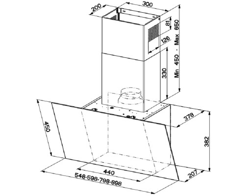 Витяжка кухонна Faber DAISY + WH A55
