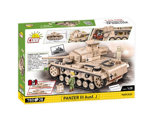 Конструктор Cobi Друга Світова Війна Танк Panzer III, 780 деталей (COBI-2562)