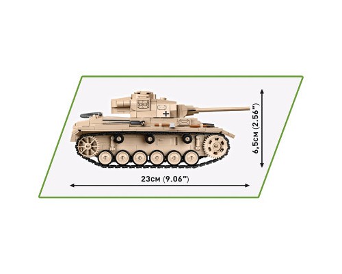 Конструктор Cobi Друга Світова Війна Танк Panzer III, 780 деталей (COBI-2562)