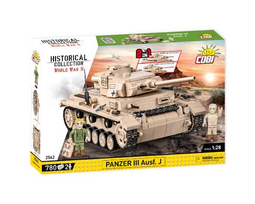 Конструктор Cobi Друга Світова Війна Танк Panzer III, 780 деталей (COBI-2562)