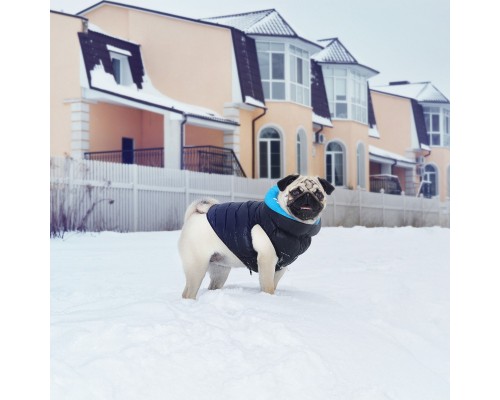 Курточка для тварин Airy Vest двостороння XS 30 чорно-блакитна (1595)