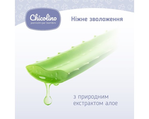 Дитячі вологі серветки Chicolino алоє вера 72 шт (4823098411802)