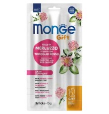 Ласощі для котів Monge Gift Cat Skin support тріска з червоною конюшиною 15 г (8009470085274)