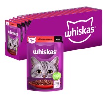 Вологий корм для кішок Whiskas Яловичина в соусі 85 г (5900951301940)