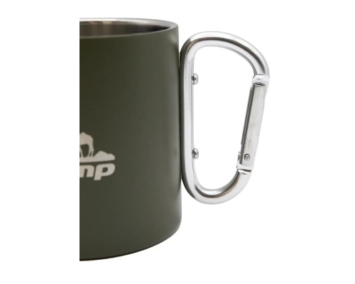 Чашка туристична Tramp 350 мл з карабіном Olive (UTRC-122-olive)