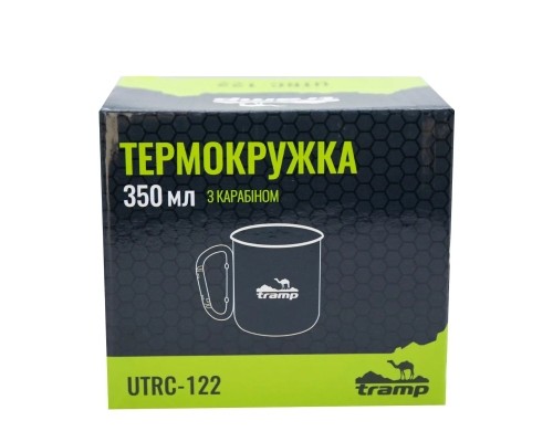 Чашка туристична Tramp 350 мл з карабіном Olive (UTRC-122-olive)