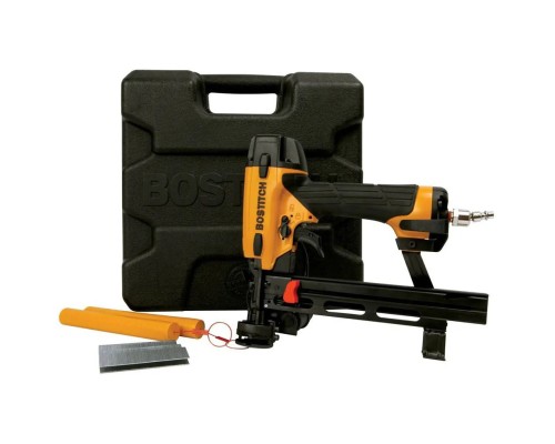 Степлер будівельний Bostitch пневматичний, тип кріплення SL, довжина 19-38 мм та шайби SB-CAPS (SL1838BC-E)