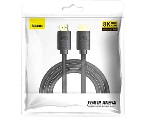 Кабель мультимедійний HDMI to HDMI 1.0m V2.1 Baseus (CAKGQ-J01)