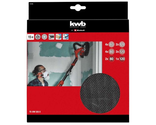 Наждачний папір Einhell KWB 15 шт, 225 мм круги, до TE-DW 225 X (491066)
