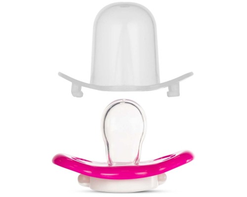 Пустушка Baboo Sea Life силіконова, світиться в темряві, 6+ міс (рожева) (5-032)