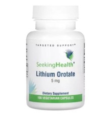 Трави Seeking Health Літій оротат, 5 мг, Lithium Orotate, 100 вегетаріанських капсул (SKH-52061)