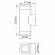Світильник Videx архітектурний AR072G IP54 GU10x2 (VL-AR072G)