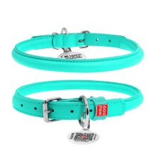 Нашийник для тварин WAUDOG Glamour з QR паспортом, круглий, S ментоловий (350513)