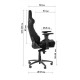 Крісло ігрове GT Racer X-0712 Shadow Gray/Black