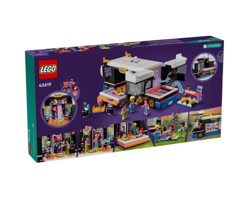 Конструктор LEGO Friends Автобус для музичного туру попзірки 845 деталей (42619)