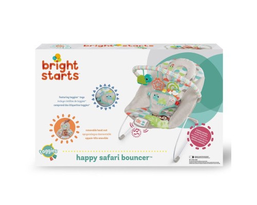 Крісло-гойдалка Bright Starts Happy Safari Bouncer (11508) Крісло-гойдалка Bright Starts Happy Safari Bouncer (11508)