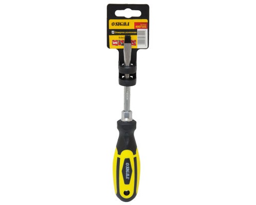 Викрутка Sigma посилена шліцьова SL6x100мм під ключ CrV (4007101)