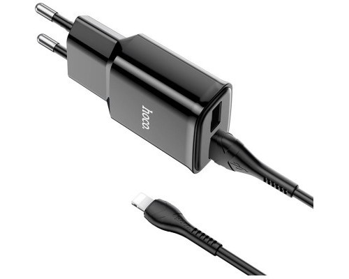 Зарядний пристрій HOCO C88A Star round dual port charger set(iP) Black (6931474749505)