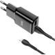Зарядний пристрій HOCO C88A Star round dual port charger set(iP) Black (6931474749505)