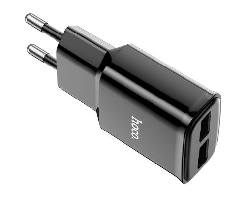 Зарядний пристрій HOCO C88A Star round dual port charger set(iP) Black (6931474749505)