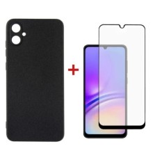 Чохол до мобільного телефона Dengos Kit for Samsung Galaxy A05 (A055) case + glass (Black) (DG-KM-07)