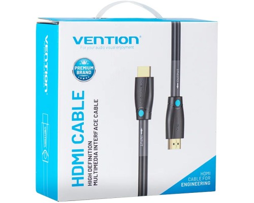 Кабель мультимедійний HDMI to HDMI 20.0m V2.0 Engineering 4K 18Gbps HD 7.1 PVC Black Vention (AAMBQ)