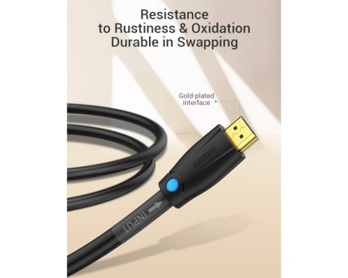 Кабель мультимедійний HDMI to HDMI 20.0m V2.0 Engineering 4K 18Gbps HD 7.1 PVC Black Vention (AAMBQ)