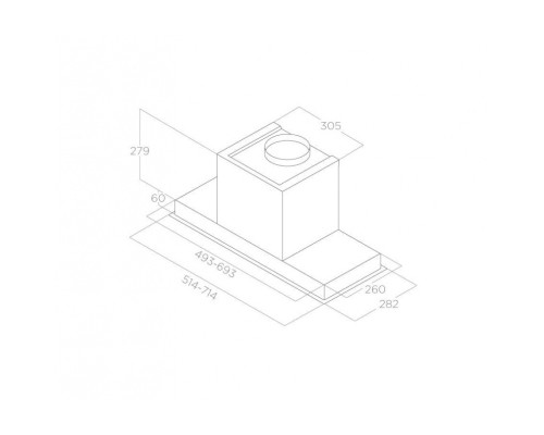 Витяжка кухонна Elica HIDDEN 2.0 IX/A/72