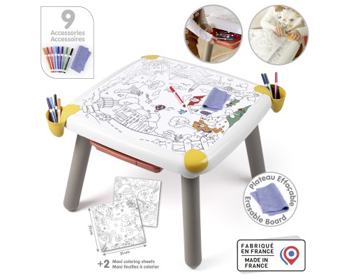 Набір для творчості Smoby стіл з шухлядою, 70x70x47 см, 3+ (420400)