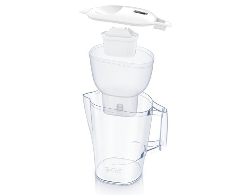 Фільтр-глечик Brita Aluna Memo MXPro 2.4л (1.4л очищеної води) з фільтр-картриджем 3шт, білий (1053054)