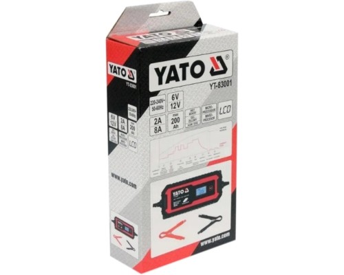 Зарядний пристрій для автомобільного акумулятора Yato YT-83001