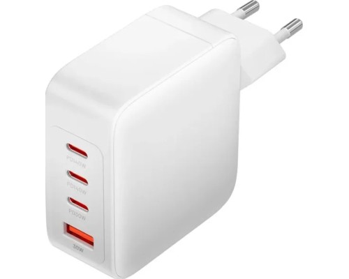 Зарядний пристрій Vention 4xUSB 140W (3xUSB-C+USB-A) PD3.1/QC3.0/GaN White (FEIW0-EU)