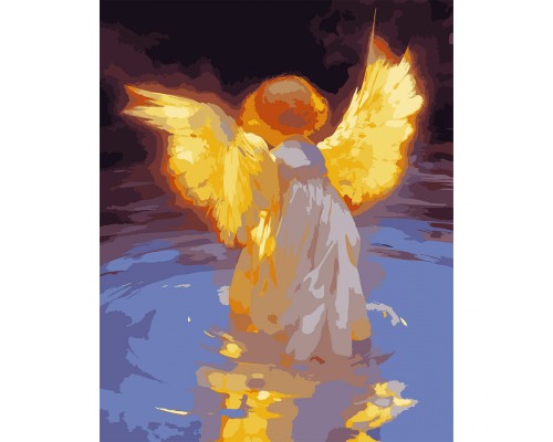 Картина по номерам Santi Сяючий янгол, 40*50 см, LED підсвітка (955081)