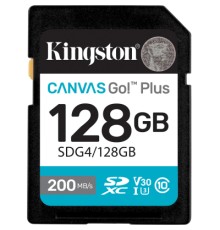 Карта пам'яті Kingston 128GB SDXC сlass 10 UHS-I U3 V30 Canvas Go Plus G4 (SDG4/128GB)