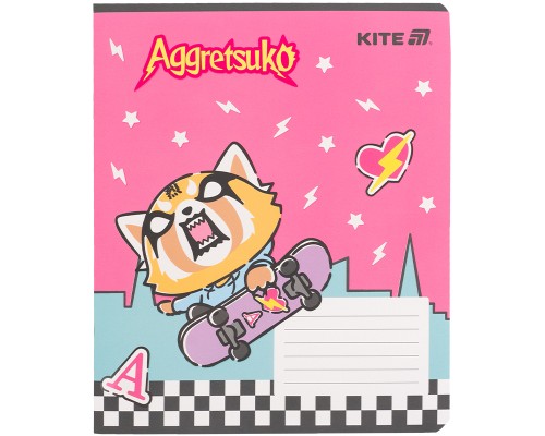 Зошит Kite Aggretsuko, 18 аркушів, клітинка (AR25-236)
