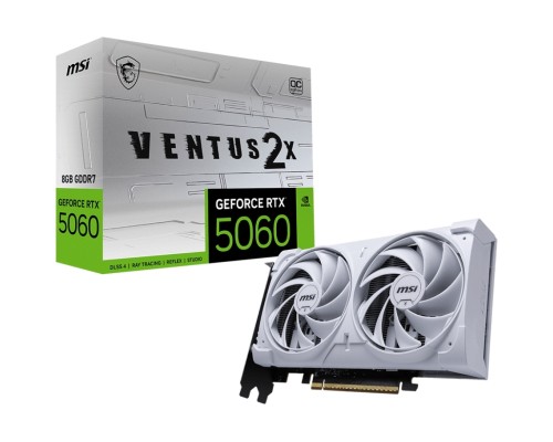 Відеокарта MSI GeForce RTX5060 8Gb VENTUS 2X OC WHITE (RTX 5060 8G VENTUS 2X OC WHITE)