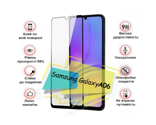 Скло захисне BeCover Samsung Galaxy A06 SM-A065 Black (713240)