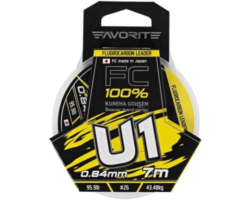 Флюорокарбон Favorite U1 FC 7m 26/0.84mm 95.9lb/43.48kg (1693.11.96)