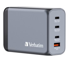 Зарядний пристрій Verbatim GaN 240 W 4 ports (USB-C-140 W,USB-C-100 W,USB-C-65 W /USB-A -3.0) (32205)