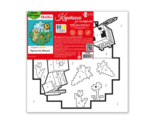 Картина по номерам Santi Майнкрафт Кролик та бджілка 25х2 (955468)