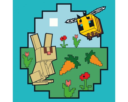 Картина по номерам Santi Майнкрафт Кролик та бджілка 25х2 (955468)