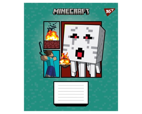 Зошит Yes Minecraft Arrows А5 24 аркушів клітинка (767575)