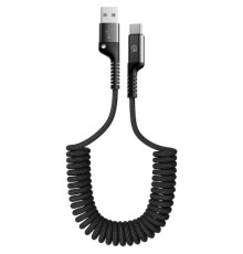 Дата кабель USB 2.0 AM to USB-C 1.0m Spiral 2.4A black Armorstandart (ARM75390)
