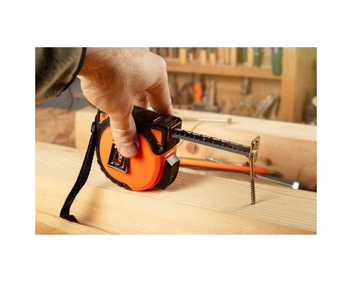 Рулетка Neo Tools Super Black, 5мx25мм, з фіксатором змотування, магніт (67-243)