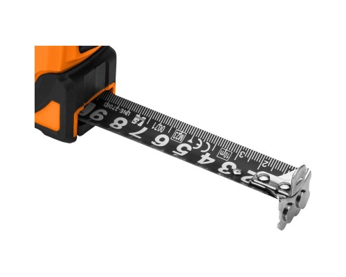 Рулетка Neo Tools Super Black, 5мx25мм, з фіксатором змотування, магніт (67-243)