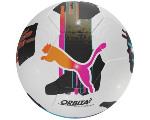 М'яч футбольний Puma Orbita 5 TB Hardground 084329-01 білий, чорний, рожевий 5 (4067981499809)