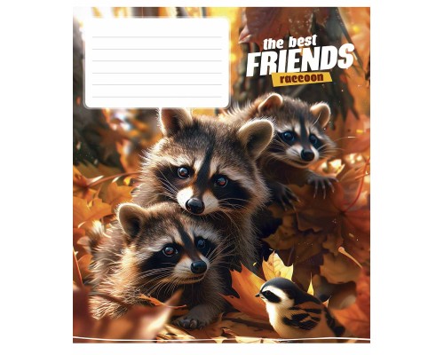 Зошит Школярик The best friends 12 аркушів коса лінія (012-3434C)