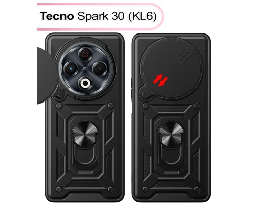 Чохол до мобільного телефона BeCover Military Tecno Spark 30 (KL6) Black (713541)