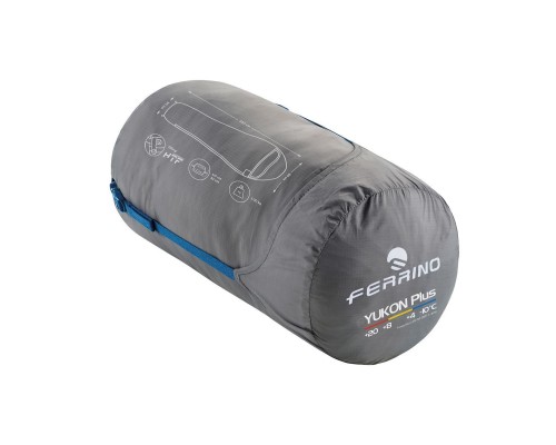 Спальний мішок Ferrino Yukon Plus +4°C Blue Right (86357NBBD) (931765)